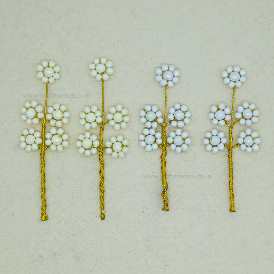 Beads Hair Accessories | Size : 3.3,3.7inch | Qty : 6pcs | HA22