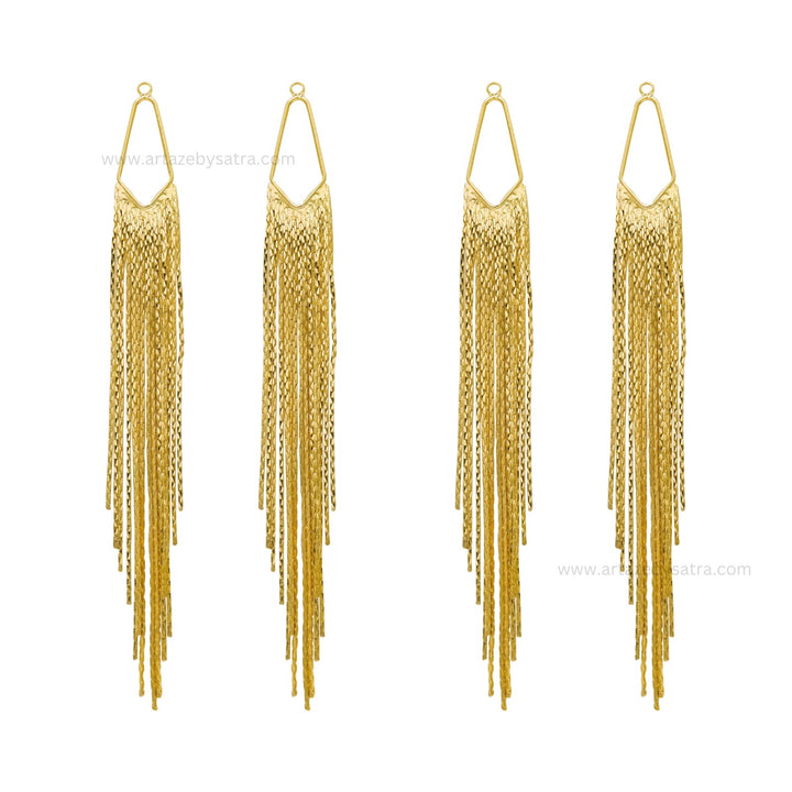 Long Gold Chain Dangle Earring Charms | Qty : 1pc | Size : 4.8mm