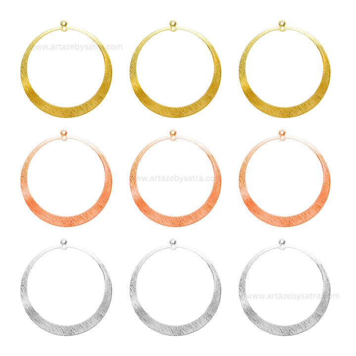 Earring Hoop Plain 2 Loop | Size : 48mm | Qty : 4pcs | EF84