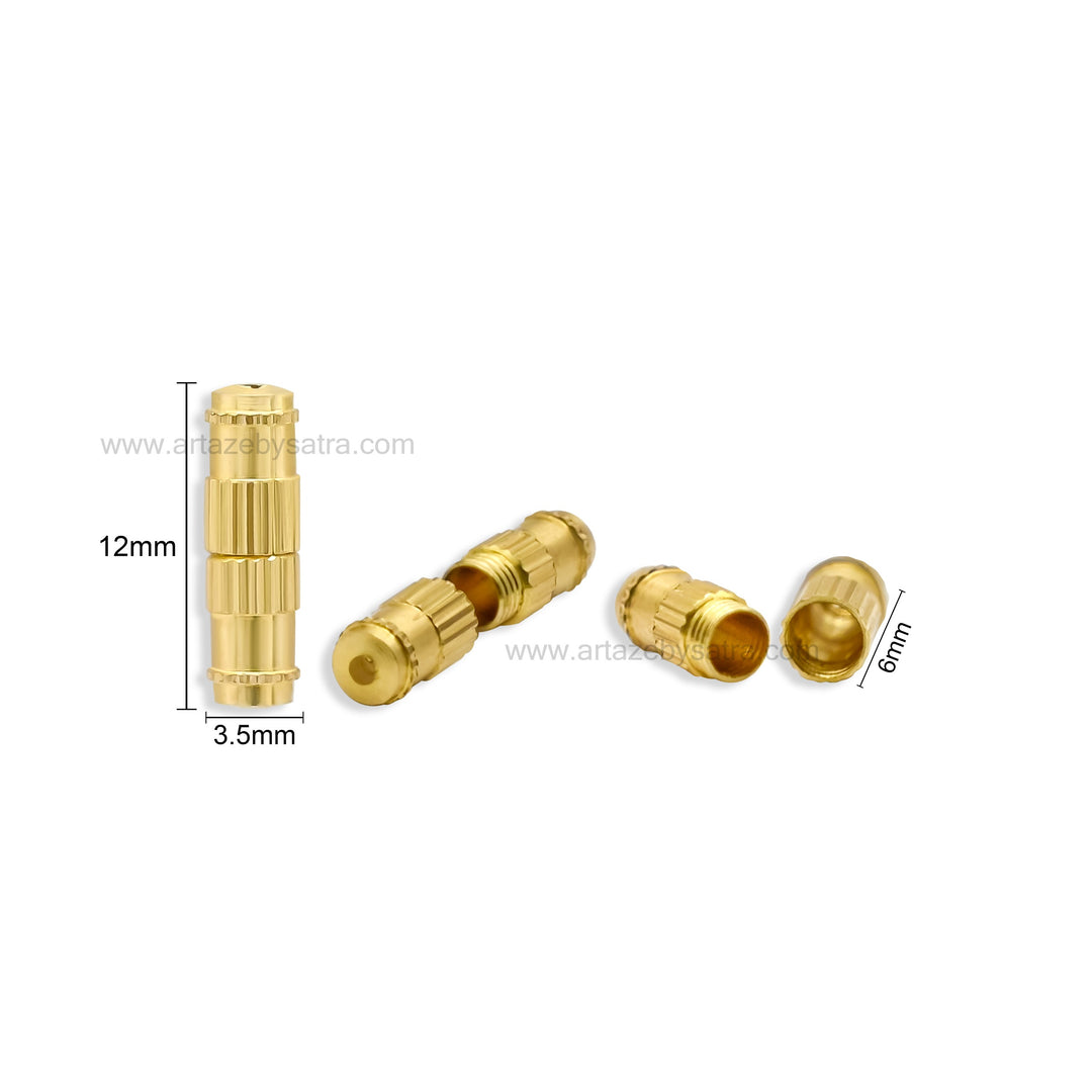 Brass Barrel Screw Clasps | Size : 12mm | Qty : 1 gross | BF80