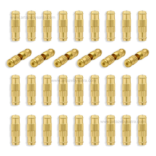 Brass Barrel Screw Clasps | Size : 12mm | Qty : 1 gross | BF80
