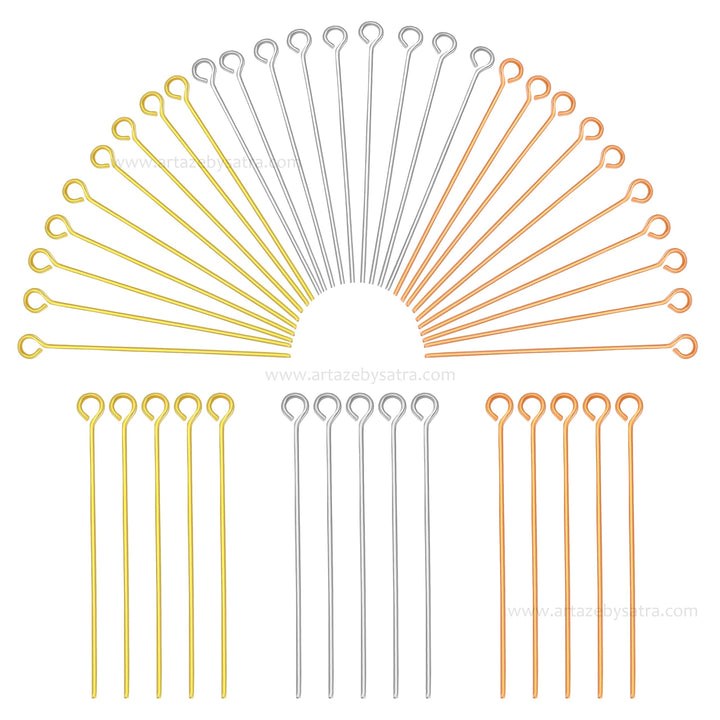 Brass I Pin - 18k Gold Platted | High Quality | Qty : 50pcs | BF284