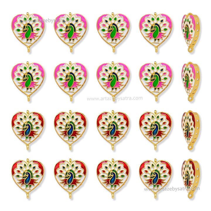 Meenakari Kundan Beads | Size : 33mm | Qty : 12pcs | MK50