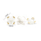 Pearl White Floral Spacer Beads with Gold Edging | Size : 17mm | PPB117
