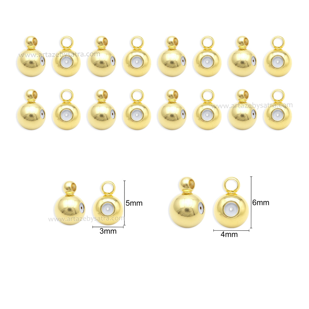 Brass Stopper Beads | Qty : 10pcs