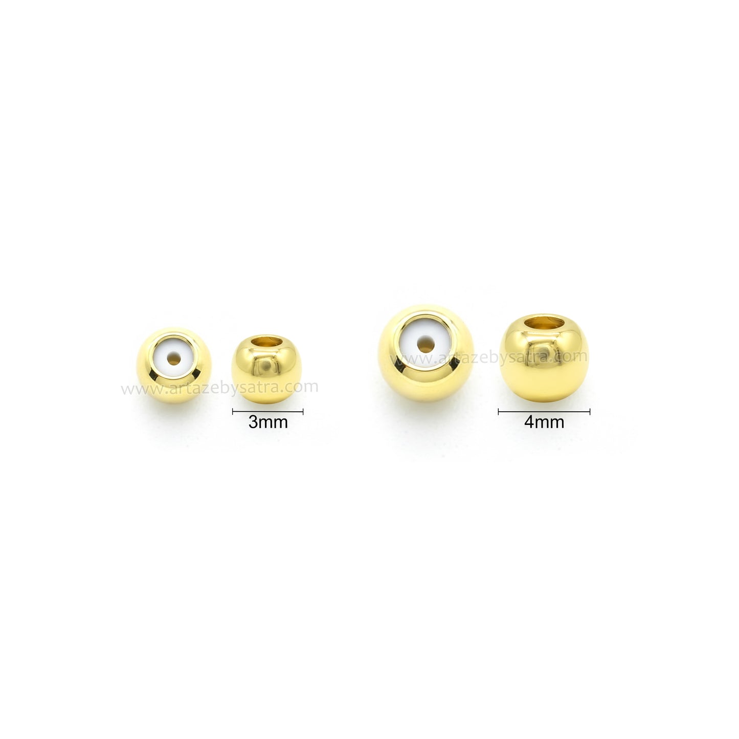 18k Brass Stopper Beads | Qty : 10pcs | BF162