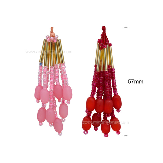 Beaded Tassels | Size : 57mm | Qty : 10pcs | T16