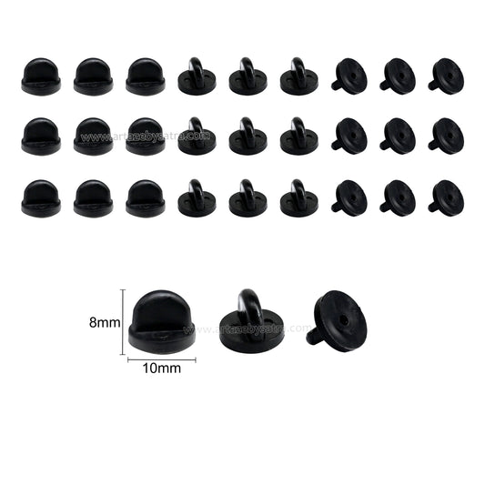 Rubber Pin Backs PVC Butterfly Clutch Pins | Size :  | Qty : 500pcs | BF86