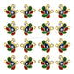 Meenakari Kundan Peacock Side-Holes Connectors Beads | Size : 21mm | Qty : 12pcs | MKB72