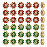 Floral Spacer Meenakari Beads | Size : 10mm | Qty : 12pcs | MKB73