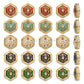 Hexagonal Meenakari Beads | Size : 22mm | Qty : 12pcs | C-1197
