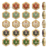 Hexagonal Meenakari Beads | Size : 22mm | Qty : 12pcs | C-1197