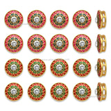 Round Meenakari Beads | Size : 12mm | Qty : 12pcs | MKB74