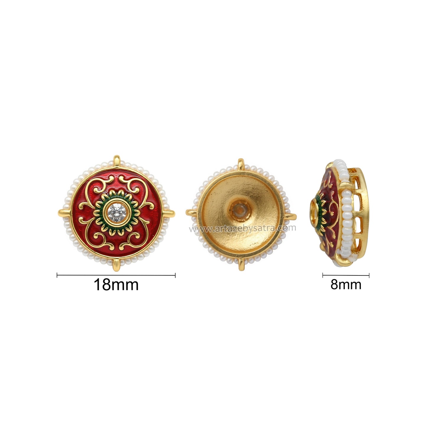 Meenakari Combo Packs | Size : 18mm | Qty : 10pcs (All colour 2pcs) | C-1188a