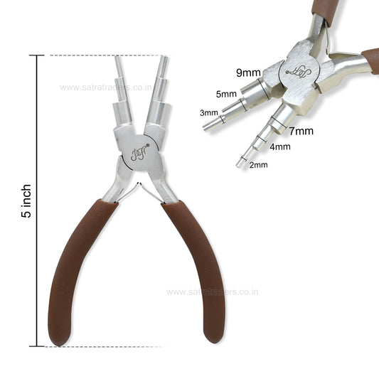 Dual-Step Round Nose Jewelry Pliers with Comfort Grip Handle | Qty : 1 | P29