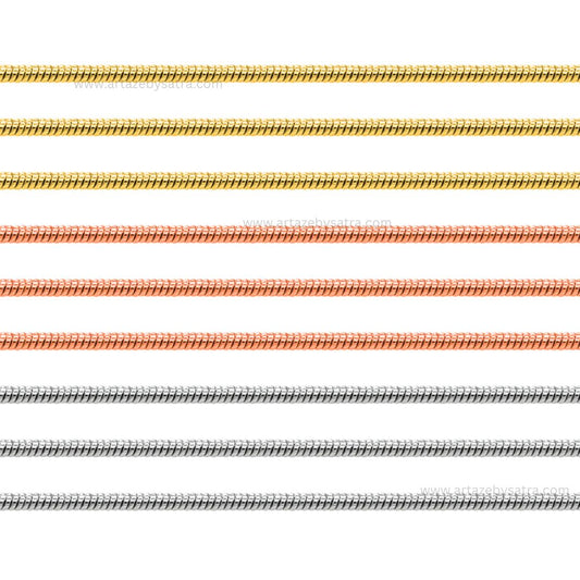 Iron Flat Ready Brass 18K Gold Polished Chain | Qty : 1pc (High Quality) RC18