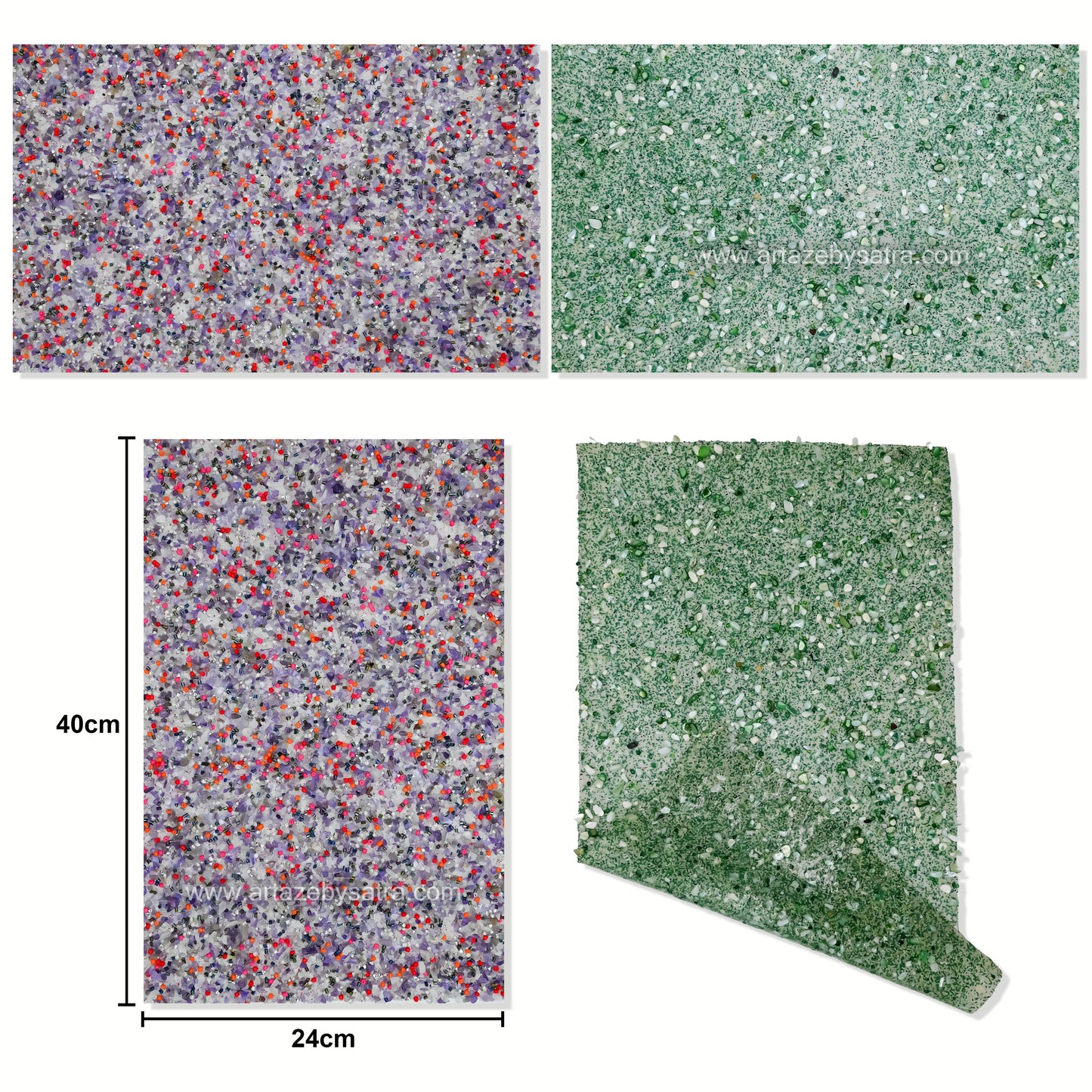 Resin Stone Sheet | Size : H-40cm W-24cm | Qty : 1 Sheet