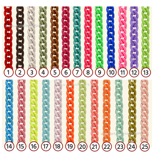 Acrylic Link Chain | Size : 13mm | Qty : 1mtr | AC04