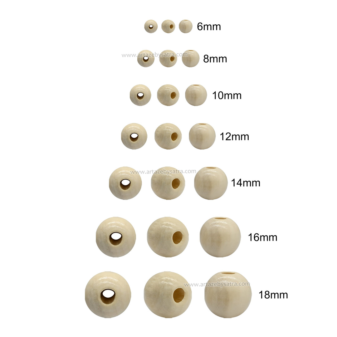 Round Wooden Beads