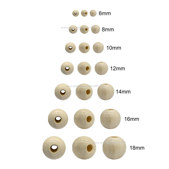 Round Wooden Beads