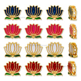 Lotus Meenakari Kundan Beads | Size : 15mm | Qty : 12pcs | MKB71
