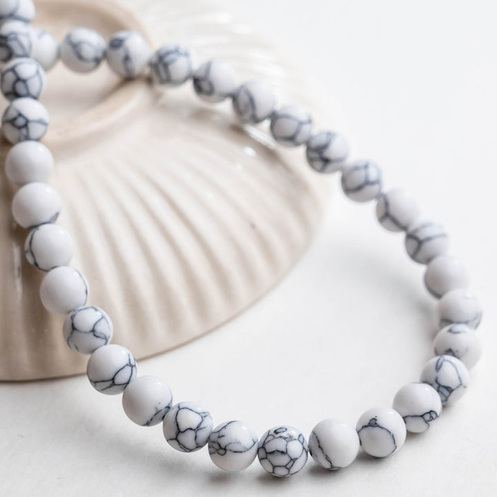 Marble Print Glass Beads | Size : 8mm | Approx 50pcs | GB98