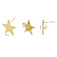 Star Shape Metal Base Earring Stud | Size : 17mm | Qty : 6pcs-3 pair | EF81