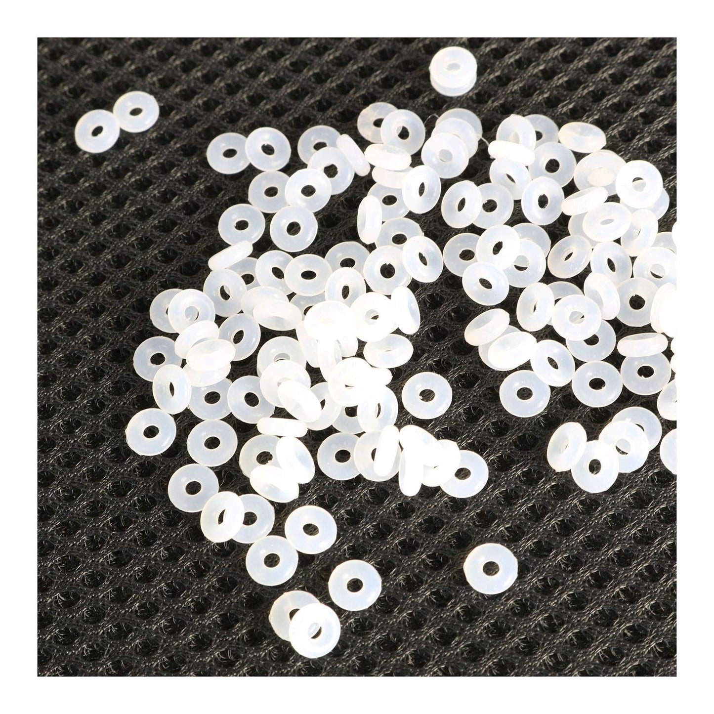 Transparent Rubber Stopper Beads | Size : 8*2mm | Qty : 500pcs | EF47