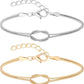 Love Knot Snake Chain Infinity Bracelet | Size : 5inch | Qty : 1pc | B25