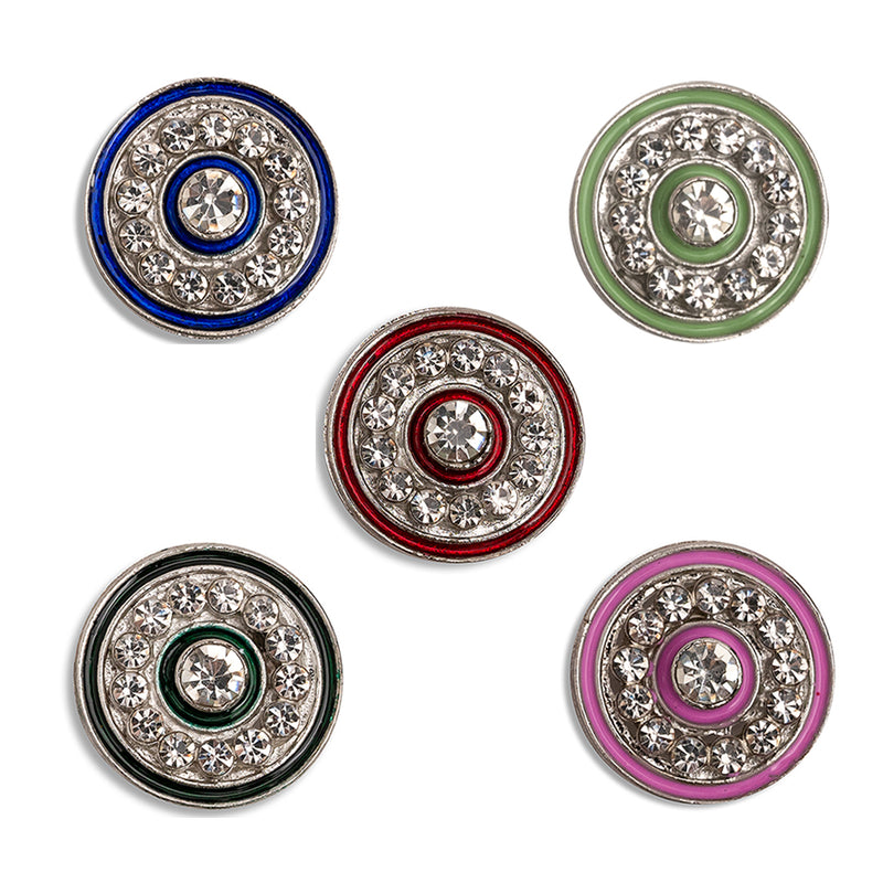 Round Silver Polish Meenakari Beads | Size: 21mm | 6Pcs(per color)