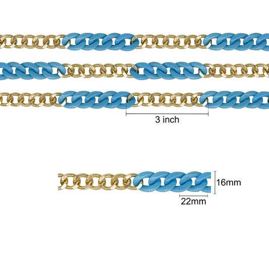 Acrylic Link Chain | Size : 16mm | Qty : 1mtr | AC05