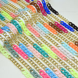 Acrylic & Aluminium Link Chain | Size : 16mm | Qty : 1mtr | AC29