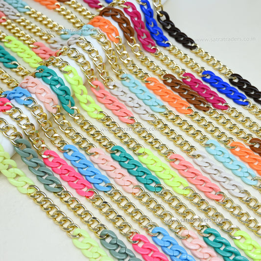 Acrylic Link Chain | Size : 16mm | Qty : 1mtr | AC05
