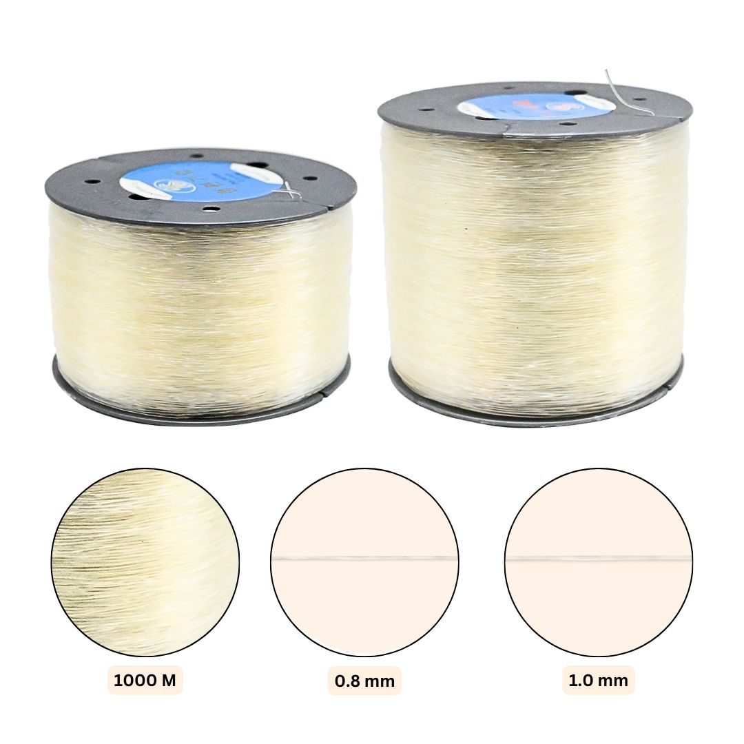 Transparent Elastic Crystal Thread | Qty : 1000 mtr Roll