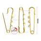 Safety Brooches Pins with 3 Loops |  Qty : 6pcs | BP11