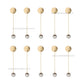 Pearl Lapel Pin | Size : 74mm Round Size : 17mm | 10pcs | BF112