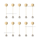 Pearl Lapel Pin | Size : 74mm Round Size : 17mm | 10pcs | BF112