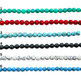 Marble Print Glass Beads | Size : 8mm | Qty : 1 line-approx 50pcs | GB09