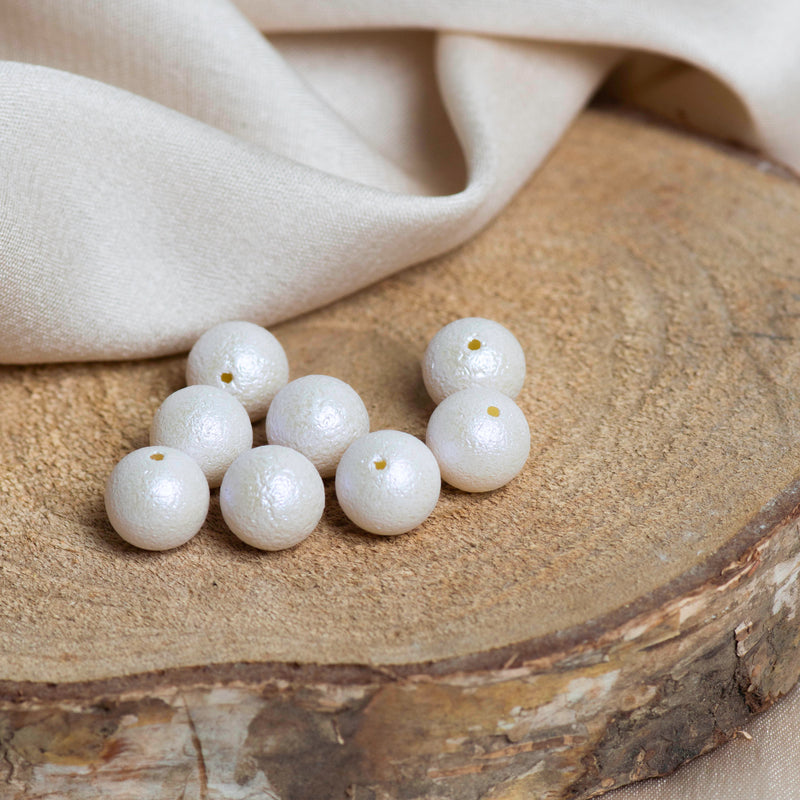 Plastic Pearl Beads | Size 10mm | 1 Hole Matt Finish Beads | Qty 1Kg