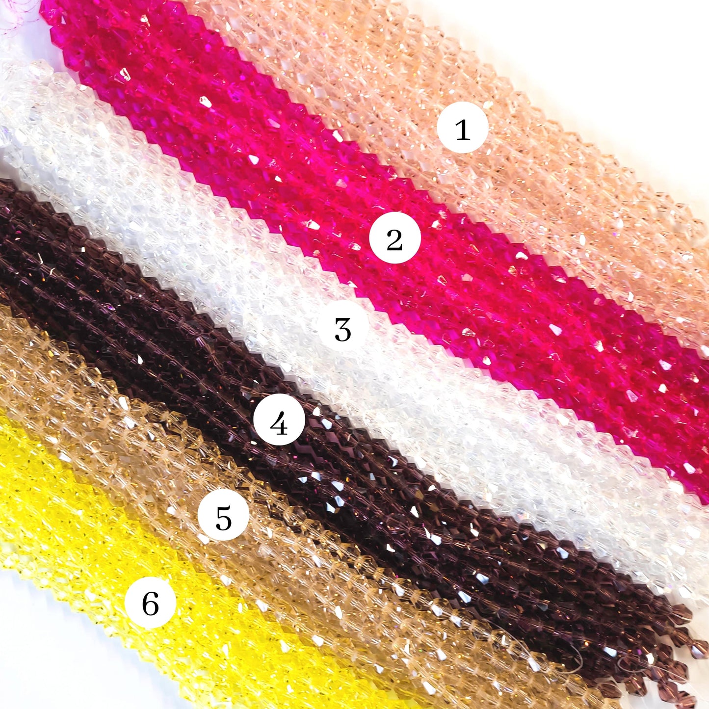 Crystal GB Beads | Size : 8mm | Qty : 10 Line-approx 40 Beads perline | GB64