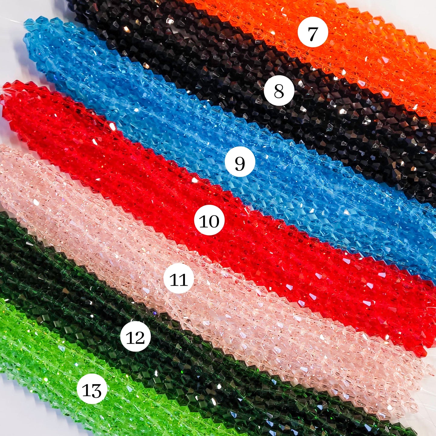 Crystal GB Beads | Size : 8mm | Qty : 10 Line-approx 40 Beads perline | GB64