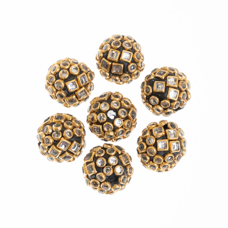 Kundan Beads | Size : 16mm | 10Pcs