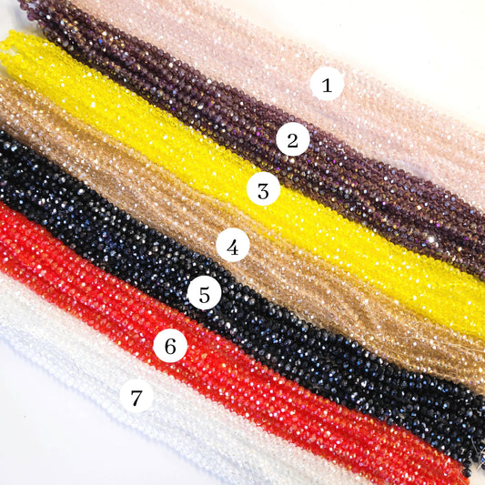 Tire Rainbow Beads | Size : 6mm | Qty : 10 Line-approx 89 Beads perline | GB61