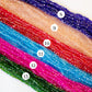 Tire Rainbow Beads | Size : 6mm | Qty : 10 Line-approx 89 Beads perline | GB61