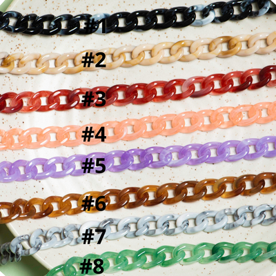 Matt Acrylic Chain | Size : H-20mm W-14mm | 1 Meter