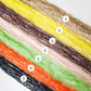 Pencil  Rainbow Beads | Size : 3*5 | Qty : 5 Line-approx 98 Beads perline | GB59