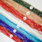 Pencil  Rainbow Beads | Size : 3*5 | Qty : 5 Line-approx 98 Beads perline | GB59