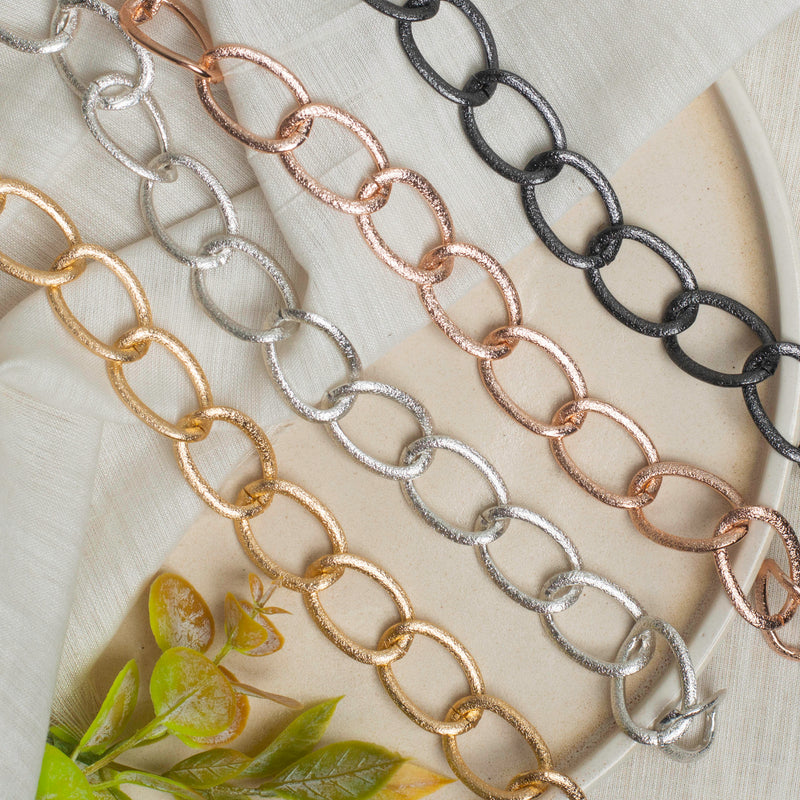 Aluminium Chain | Size H-30mm W-20mm | 1 Meter Chain | (JT-19-35-30)