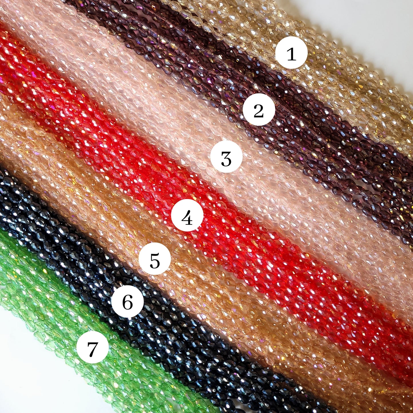 Drop RB Beads | Size : 8*12 | Qty : 5 Line-approx 56 Beads perline | GB51