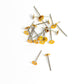 Raw Golden Brass Earing Tops | Qty : 1000pcs | EF79